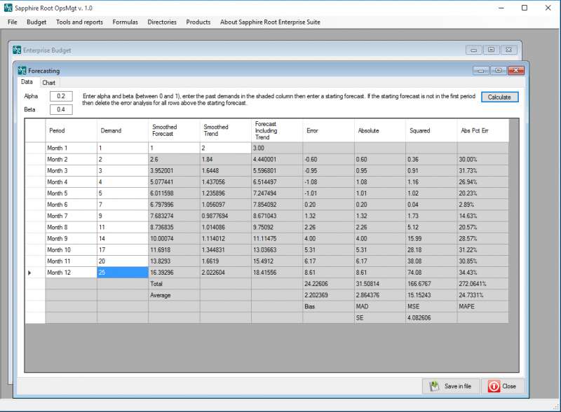 Sapphire Root OpsMgt software – ERP system