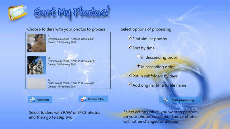 Sort My Photos! Universal Windows Platform application (UWP)